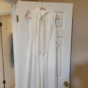 Calvin Klein Sleeveless Tie Neck Jumpsuit